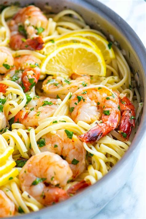 The combination of the white wine, butter, and garlic and lemon juice goes nearly perfect with. Quick and Easy Shrimp Scampi