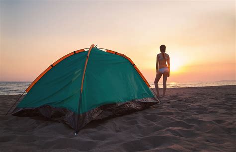 Pitch a tent on the beach