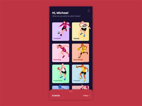 the sports concept app follow your favourite sport by dhisti desai in 2023 android design