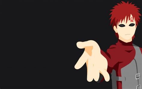 Red Hair Gaara Minimalist Black Background 4k Hd Naruto Wallpapers Hd