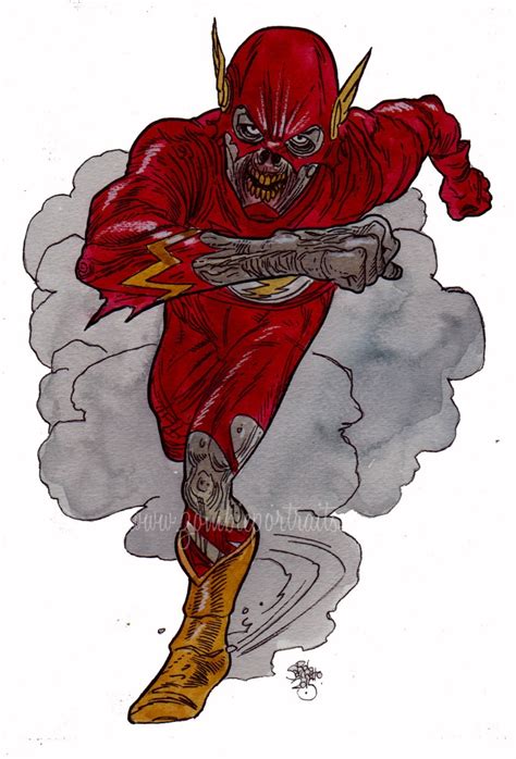 Zombie Flash From Dc Comics Zombie Art By Rob Sacchetto