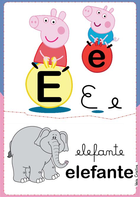Alfabetos Ideia Criativa Alfabeto Ilustrado Peppa Pig E George Para