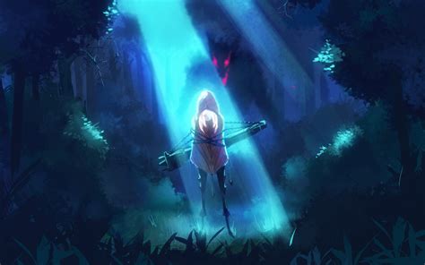 Download and use 40,000+ anime stock photos for free. Anime Girl Forest Night Wolf Wallpapers | Wallpapers ...