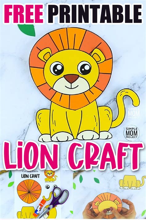 Free Printable Lion Craft Template Simple Mom Project