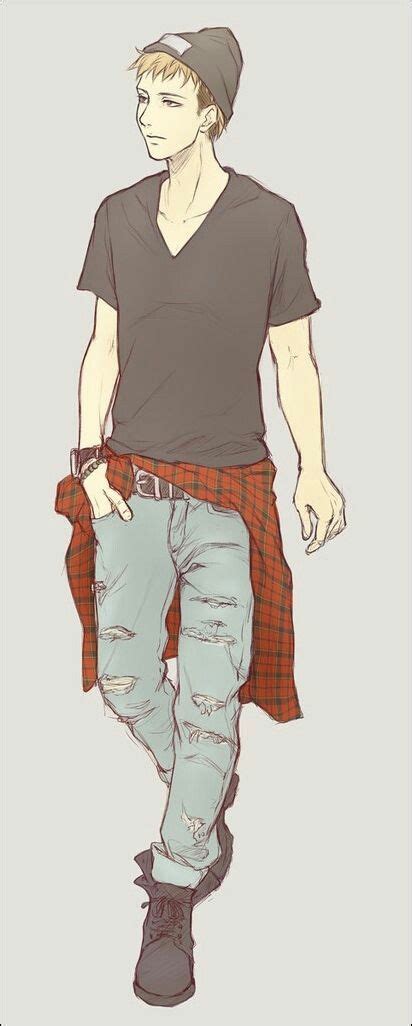 Finally A Decent Drawing Of Ripped Jeans Anime Guys Anime Anime Boy