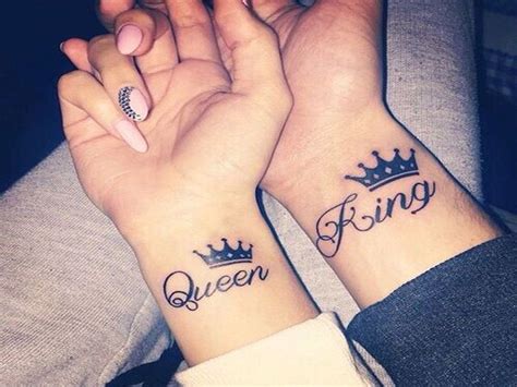 stylish king and queen tattoos for the most beautiful couples today