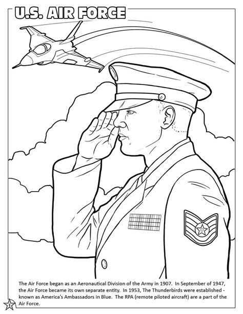 The united states air force (abbreviated usaf stylised as u.s.a.f.) is the aerial warfare service branch of the united states armed forces and one of the seven american uniformed services. air force coloring book | Us Air Force Coloring Pages ...