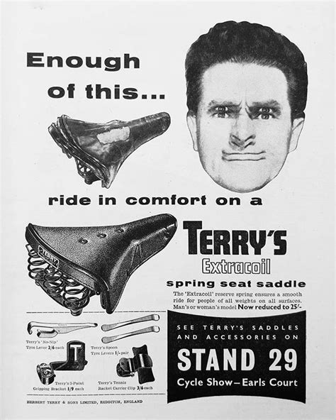 Terrys Saddle Advertisement For Their Extracoil Model 1955