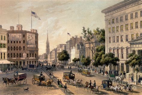 Broadway In The Nineteenth Century Painting By Augustus Kollner Pixels