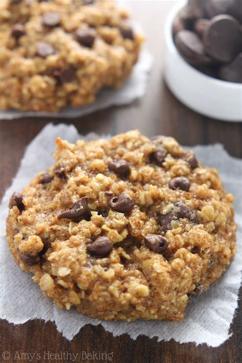 Add applesauce, egg, oil and vanilla. Chocolate Chip Banana Bread Oatmeal Cookies | Amy's ...