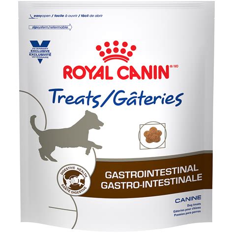 Some pet food tins are made from very thin metal, so we package them carefully for shipping. Gastrointestinal Canine Treats - Royal Canin