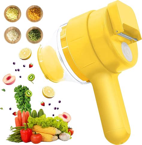 Portable Electric Vegetable Cutter Set 4 In 1 Electric Food Chopper