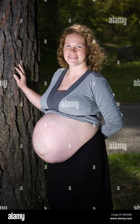 full pregnant belly