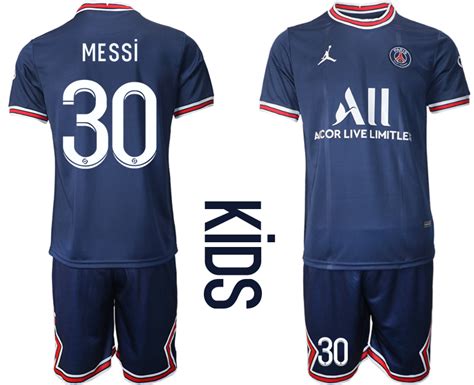 Youth 2021 22 Paris Saint Germain Home 30 Messi Soccer Jerseys