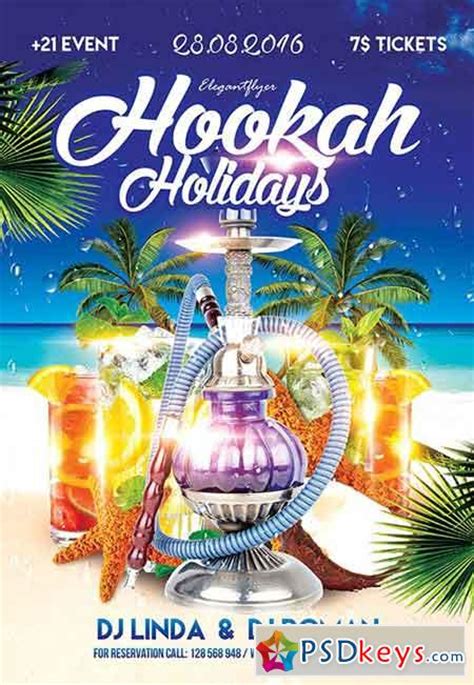 Hookah Holidays Flyer Psd Template Facebook Cover Free Download