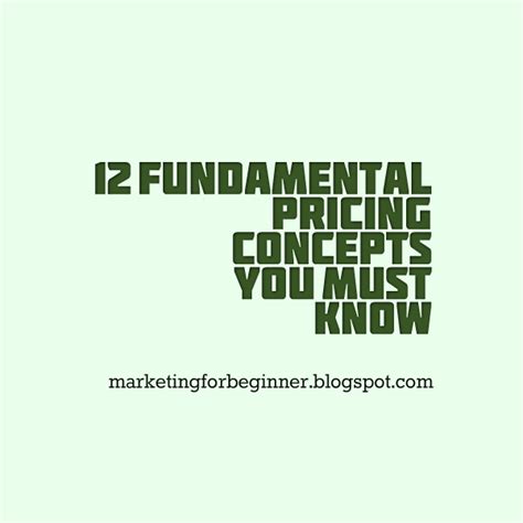12 Fundamental Pricing Concepts You Must Know