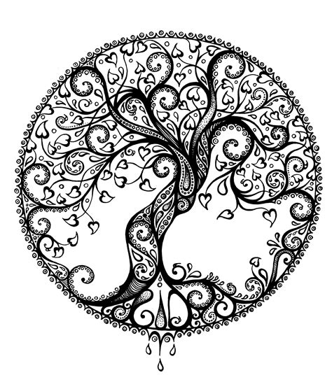 Pin By Marianna Ludford On Tree Of Life Zentangle Drawings Tree Of Life Tattoo Tree Tattoo