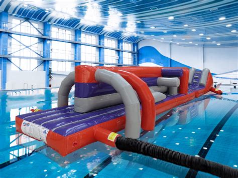 M Twin Track Pool Inflatable Aqua Run Airquee Inflatables