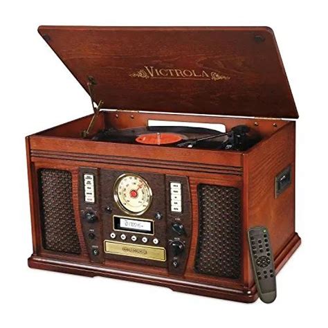 Victrola Nostalgic Aviator Wood 7 In 1 Bluetooth Turntable