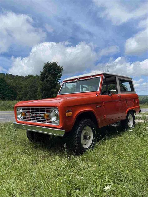 1971 Ford Bronco Orange 4wd Automatic Xlt For Sale Ford Bronco 1971