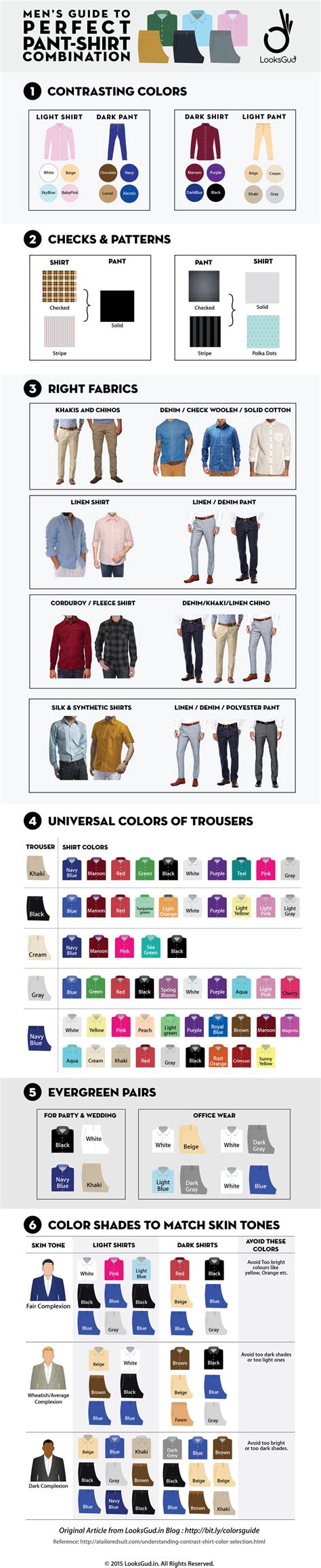 Mens Guide To Matching Pant Shirt Color Combination