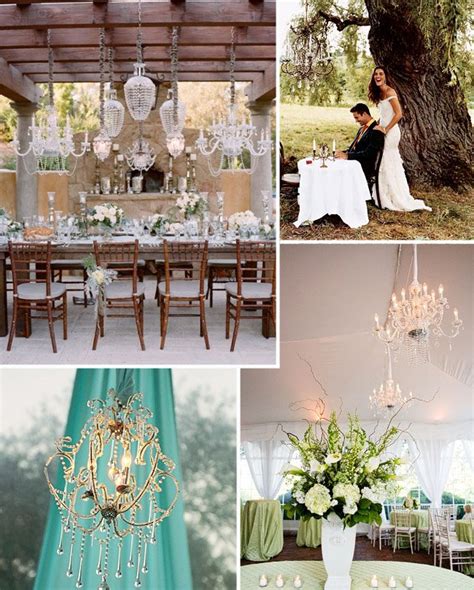 Modern Rustic Chandeliers In Trees And Tents
