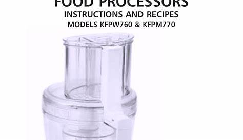 Download free pdf for KitchenAid KFPW760 Food Processor manual