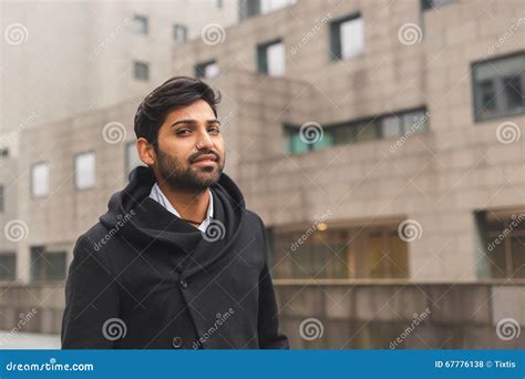 Handsome Indian Man Posing In An Urban Context Stock Photo Image Of
