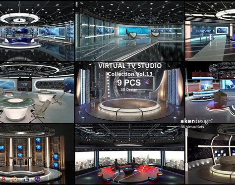 Virtual TV Studio Sets 3D MODEL DESIGN By AkerStudio 3dtotal Learn