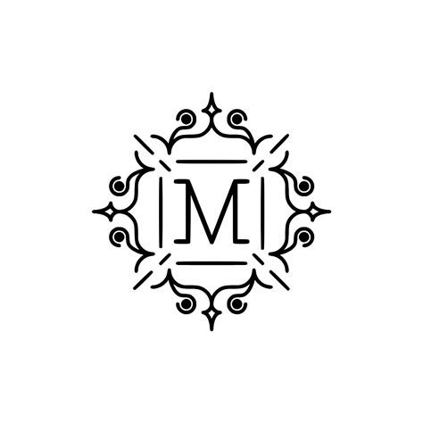 Svg M Letter Monogram Free Svg Image And Icon Svg Silh