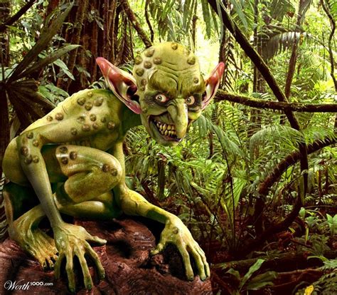 Xoo Photo Wartlike Green Goblin Forest Creature In The Deep Forest