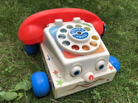 Vintage Toy Phone Fisher Price Chatter Telephone Pull Toy Etsy