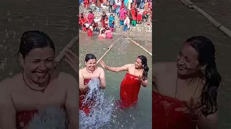 Haridwar Holy Ganga Bath Ganga Snan Bath In River Shorts Youtubeshorts