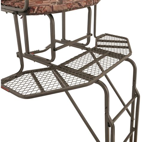 Guide Gear 20 2 Man Double Rail Ladder Tree Stand With Hunting Blind 663262 Ladder Tree