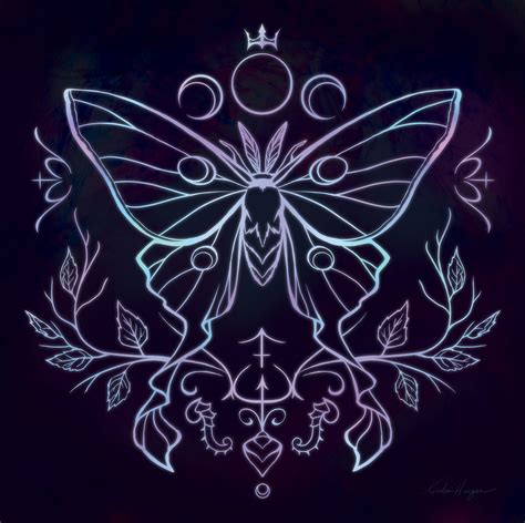 Glyph Of The Moth Commission For Itsalostgirlthing Moth Magic Is About Transformation Mysteries