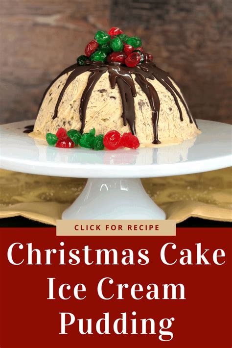 Looking for christmas dessert ideas? Christmas Cake Ice Cream Pudding - Just a Mum