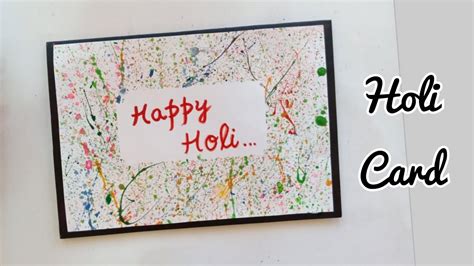 Holi Cardholi Spray Cardcolorful Holi Cardhow To Make Handmade Card