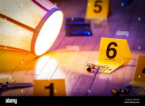 Crime Scene Evidence Markers 1 Hi Res Stock Photography And Images Alamy