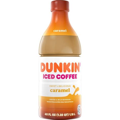 Dunkin Caramel Iced Coffee Bottle 40 Oz Delivery Or Pickup Near Me