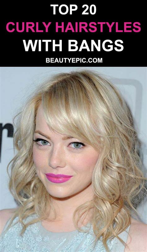 Top 20 Curly Hair With Bangs Hairstyle Ideas To Try Curly Hair Styles