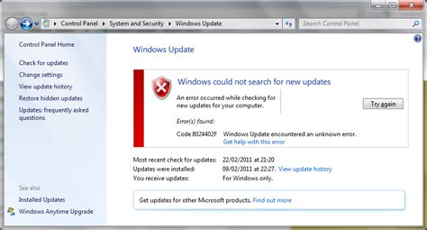 How To Resolve Windows Update Error 8024402f On Windows 7 Home Premium