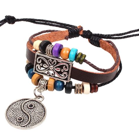 Tiger Totem High Quality Leather Bracelet Sex Men Womenfashion Jewelry Beaded Bangles Bracelets