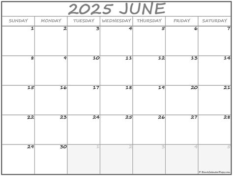 June 2025 Calendar Free Printable Calendar