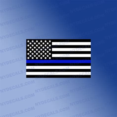 Thin Blue Line Flag Decal American Flag Decal Back The Etsy