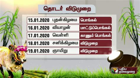 Tamil Nadu Government Public Holidays 2020 Complete List