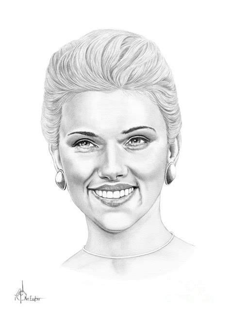 Scarlett Johansson Drawing By Murphy Elliott
