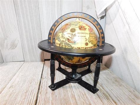 Vintage Small World Globe Astrology Globe Desk World Globe Etsy