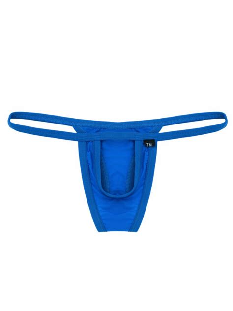 Mens Sissy G String Thong Underwear T Back Bikini Briefs Hole Pouch