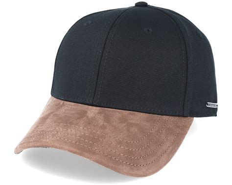 Baseball Canvasnubuk Black Adjustable Stetson Caps