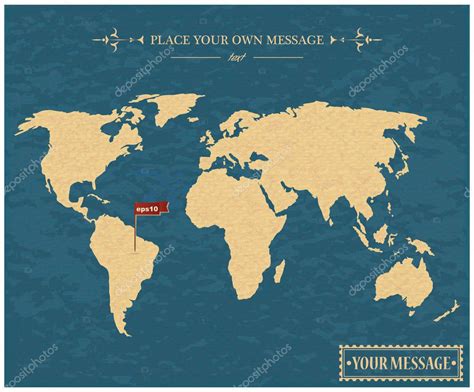Vintage World Map — Stock Vector © Cvijun 9786964